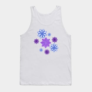 Purple and blue flowers, graphics Tank Top